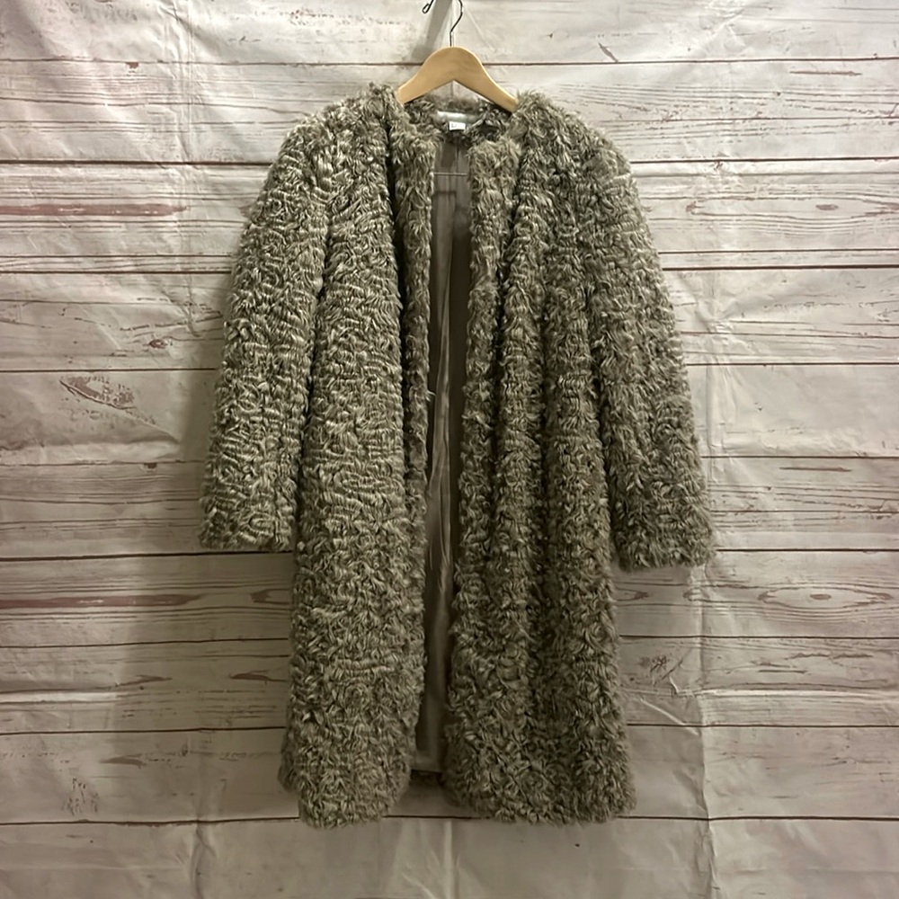 H&M Faux fur heavy coat, fully lined